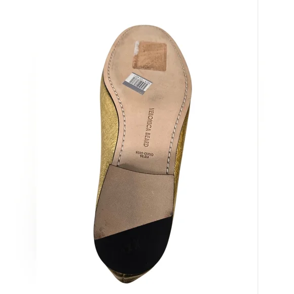 VERONICA BEARD Penny Tassel Loafers Gold Size 10.5 M New